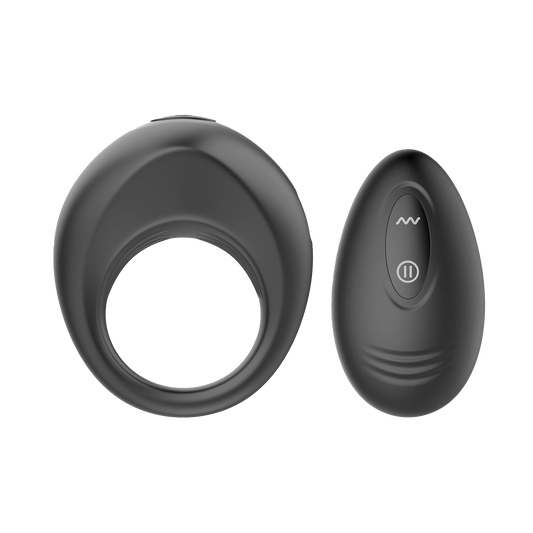 Black cock ring with a remote control on a transparent background